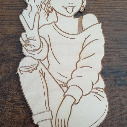 Geburtstag, Freches Mädchen, Glas, Zahlen, Resin, Holz gelasert, Teelichthalter