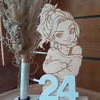 Mädchen 3 / Weiß / Teelicht