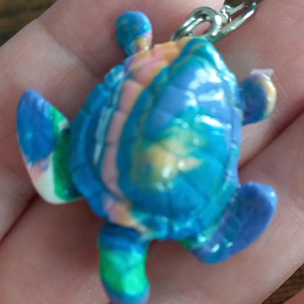 Schildkröte aus Fimo, Polymer Clay als Schlüsselanhänger,HANDMADE in Deutschland