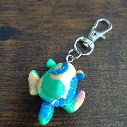 Schildkröte aus Fimo, Polymer Clay als Schlüsselanhänger,HANDMADE in Deutschland