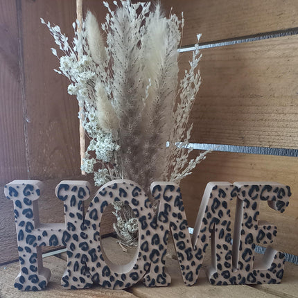 Home 3D gedruckt Deko, in Leomuster, neutral, mit Herzchen